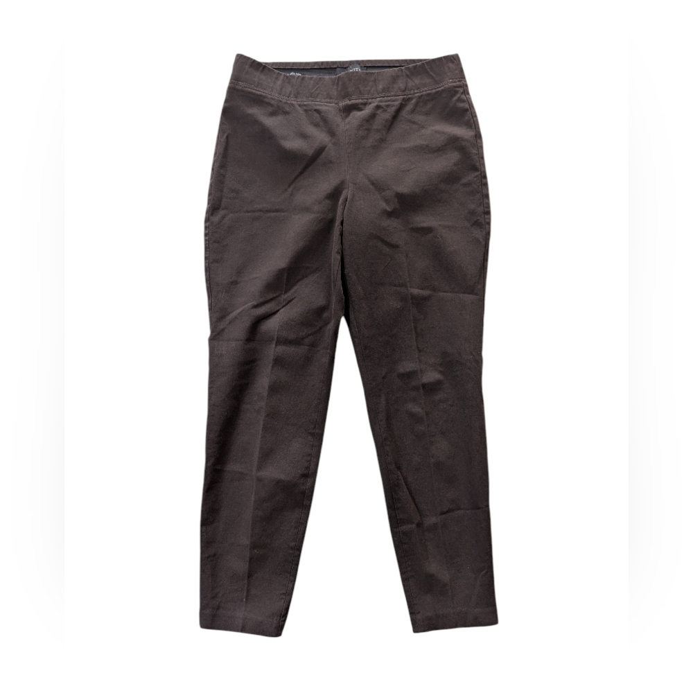 Talbots Skinny Angle Curvy Chocolate Brown Pants 8
